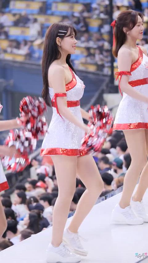 asian cheerleader korean gif