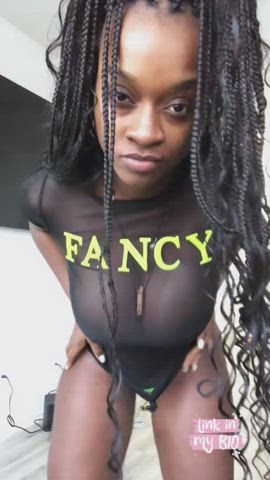 Big Tits Ebony See Through Clothing gif