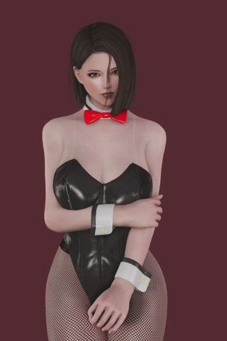 3D Bunny Cosplay gif