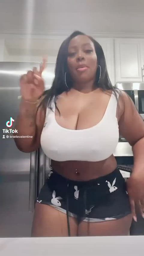 amateur big tits ebony homemade hotwife huge tits nsfw natural tits solo tiktok gif