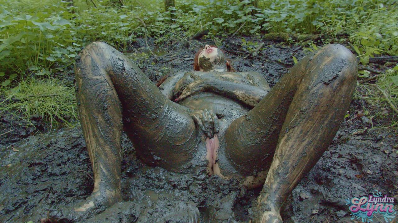 Muddy fun in a public park