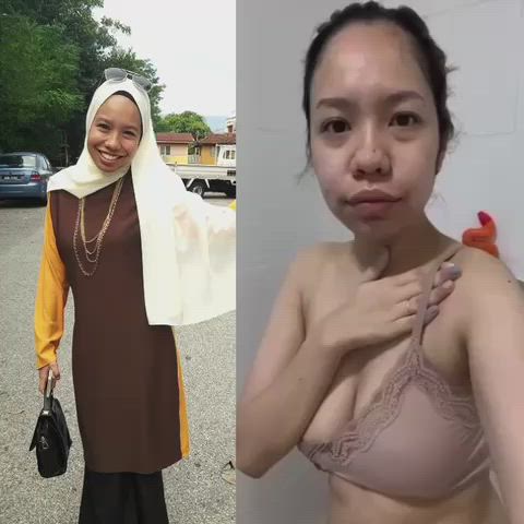 big tits hijab malaysian muslim gif