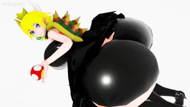 Bowsette butt expansion クッパ姫 膨尻