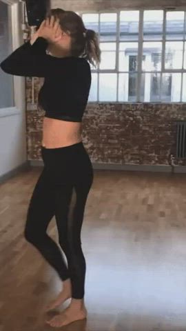 taylor swift yoga yoga pants gif