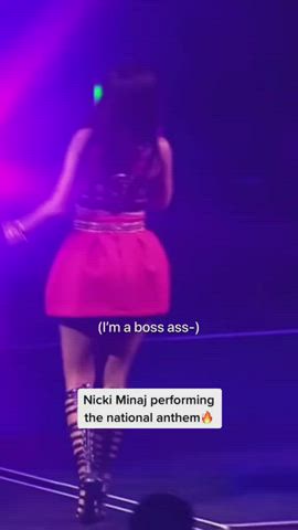 Big Ass Big Tits Caption Celebrity Ebony Nicki Minaj Skirt gif