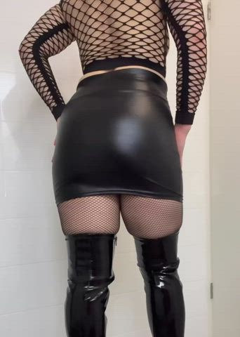boots booty fishnet gif