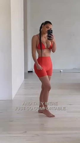 celebrity curvy hourglass kim kardashian lingerie gif