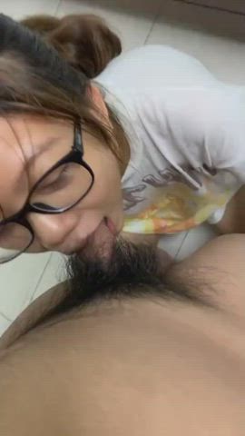 Amateur Asian Asian Cock Blowjob Face Fuck Hairy Cock Homemade Sensual Teen gif