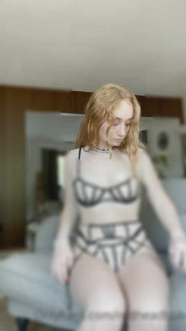 censored lingerie tease gif