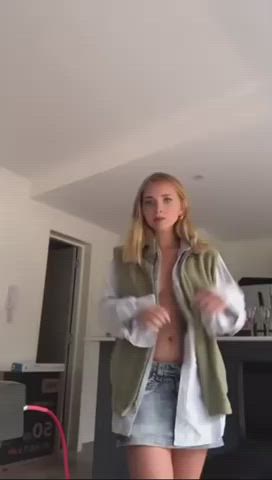 blonde strip tease white girl gif