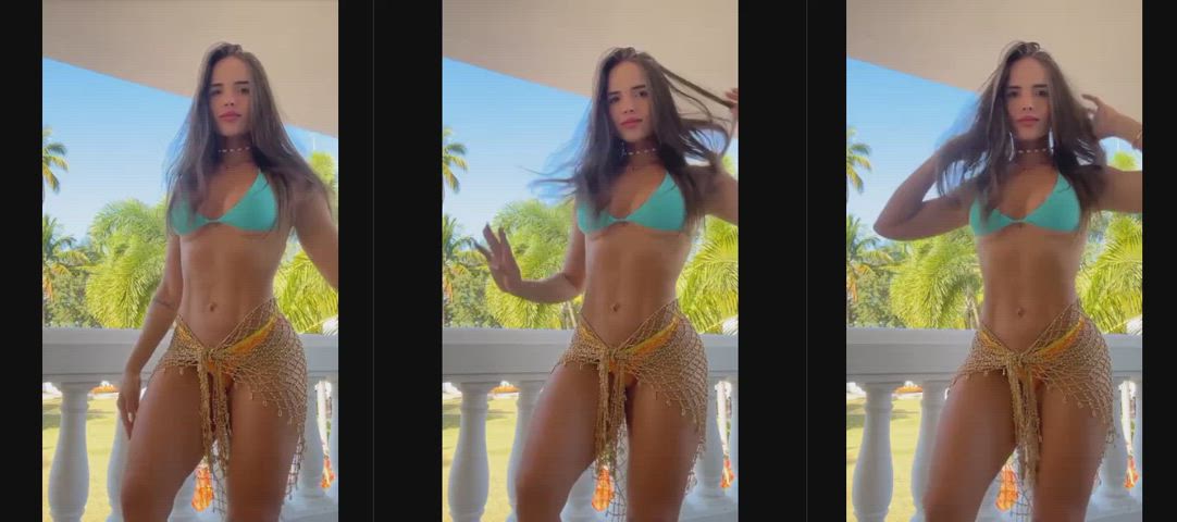 brunette bikini brazilian split screen porn non-nude fit gif