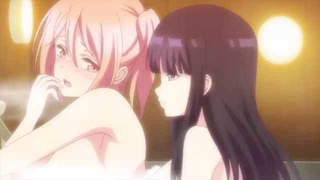 LESBIAN ANIME HOTARU AND YUMA BATH SCENE