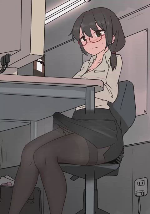 cum cumshot futanari glasses office precum gif