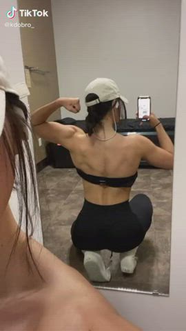 Fitness Muscular Girl TikTok gif