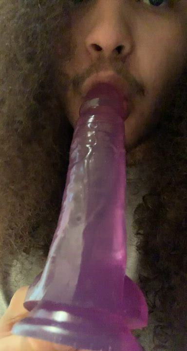 blowing my dildo