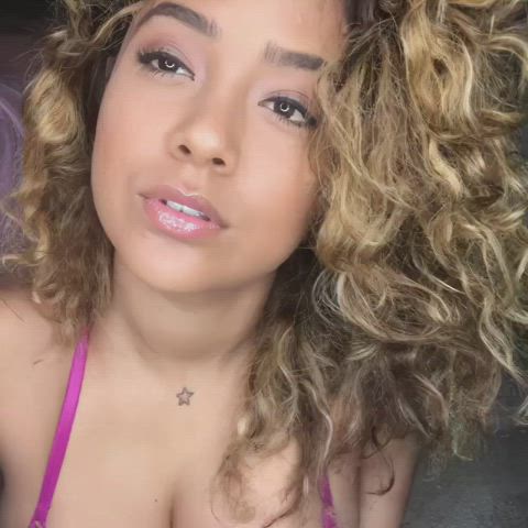 Big Tits Boobs Bra Curly Hair Latina gif