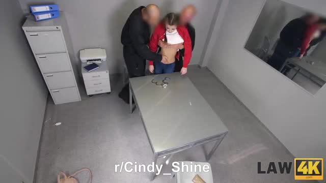 Forced spitroast with Cindy Shine