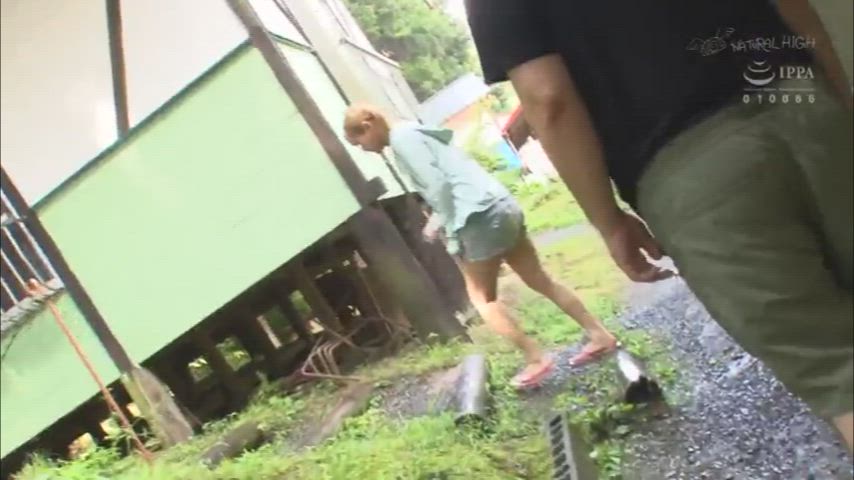 Japanese girl Squirting in her pants with a Remote Control Vibrator at a campsite