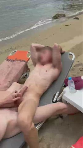 This is why I love gay nudist beaches... (full face on OF)