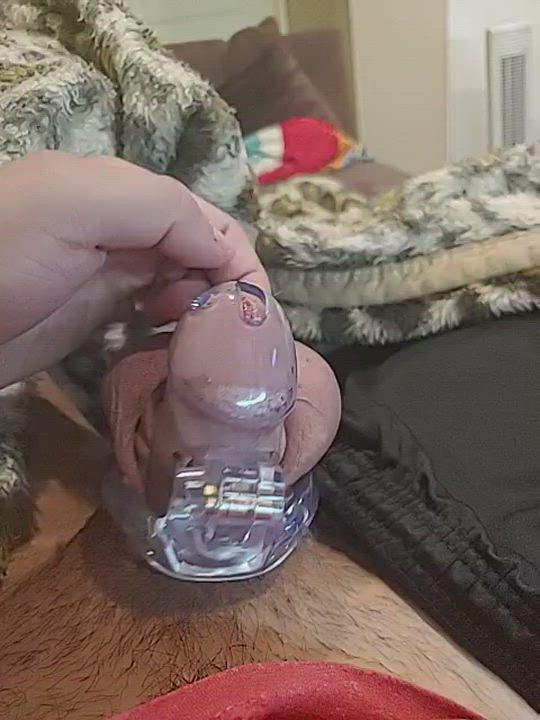 Finally able to cum in my chastity