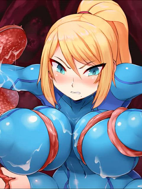 ahegao animation anime bodysuit forced grabbing hentai rule34 tentacles torture gif