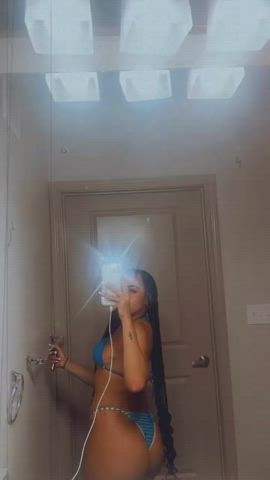 Bathroom Big Ass Bikini Booty Bubble Butt Peruvian Tanned Teen Thick gif