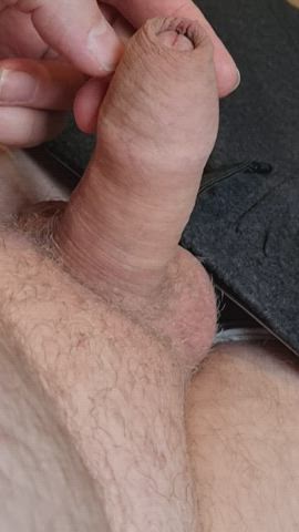 (44) playing with my foreskin going up and down