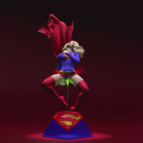 3d animation superheroine gif