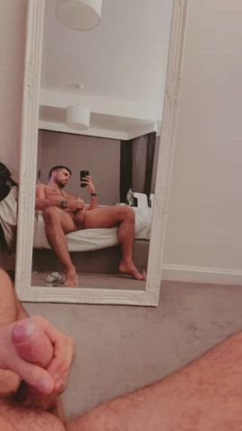 jerk off masturbating mirror gif