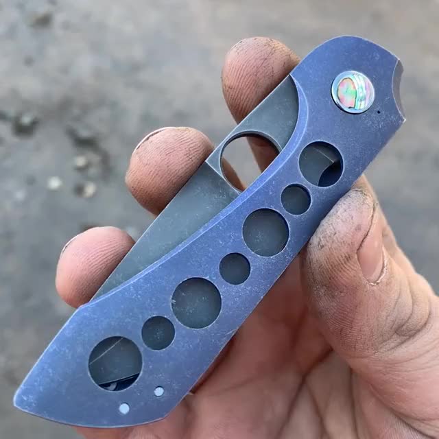 ripsave - Finished up the lightest knife I have made, to date. Full titanium framelock