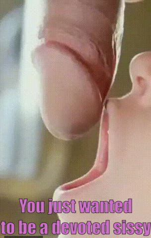 Big Dick Caption Cum In Mouth Sissy gif