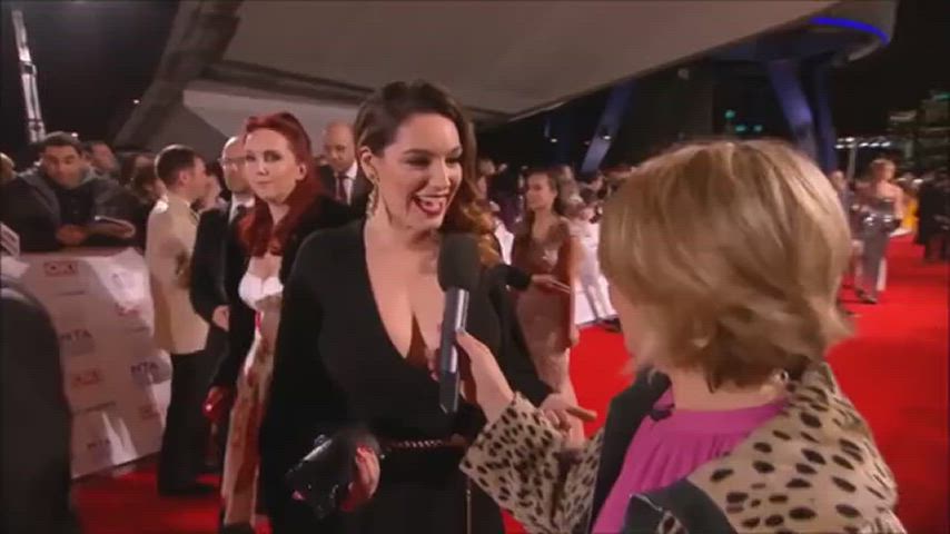 celebrity cleavage sexy gif