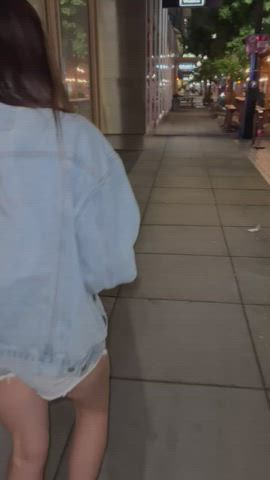 cute flashing public gif