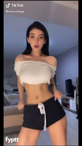 Dancing Natural Tits Teen TikTok Tits gif