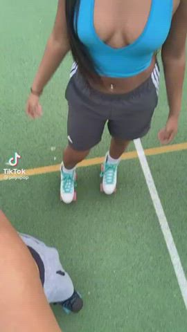 brown eyes shorts sport gif