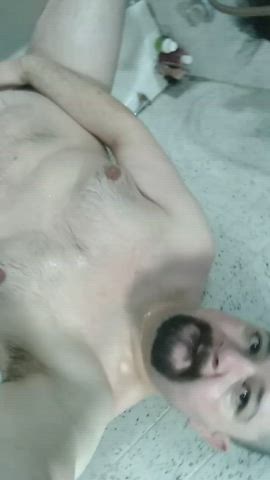 chubby jerk off nsfw shower gif