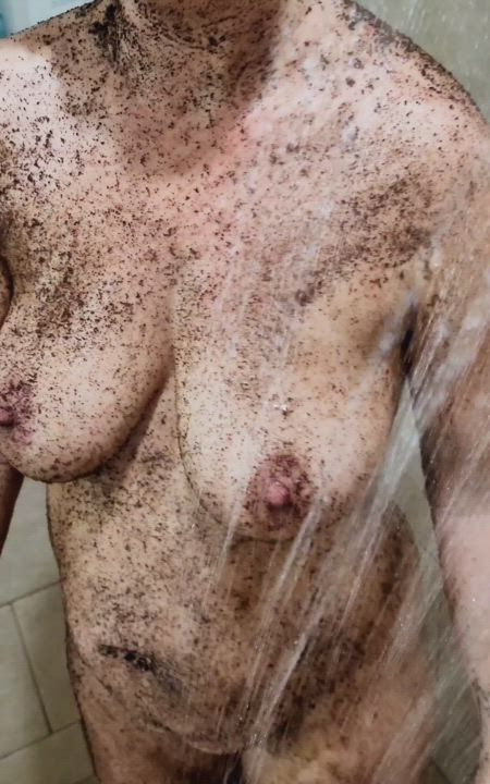 Big Nipples Big Tits Shower gif