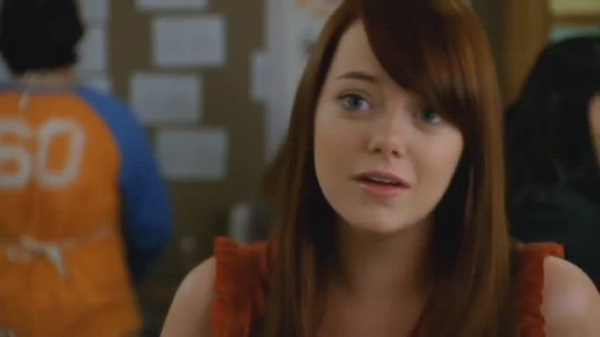 emma stone redhead sexy gif