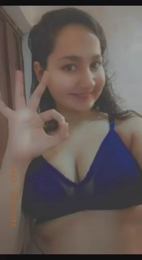 boobs cute pakistani smile titty drop gif