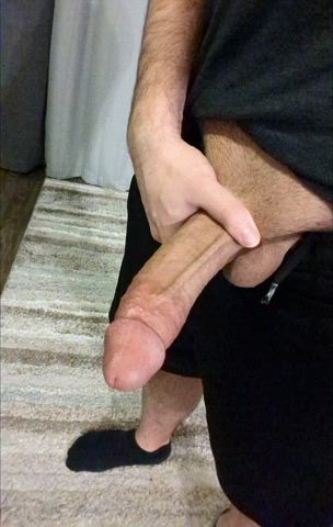 Teasing and stroking my thick cock on a horny Sunday night