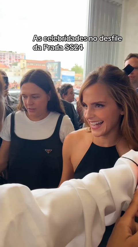 actress bareback brunette celebrity emma watson legs natural tits sideboob small