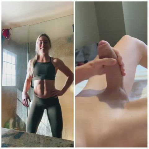 babecock muscular girl tiktok gif