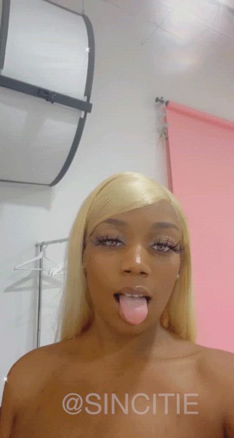 ebony long tongue tongue tongue fetish gif