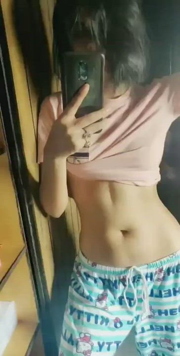 Babe Mirror Tiny Waist gif