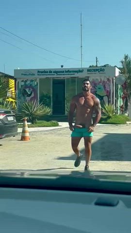 big dick exhibitionism exhibitionist gay pornstar public solo gif