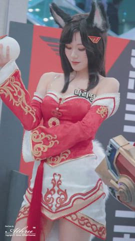 asian babe convention cosplay cute korean model gif