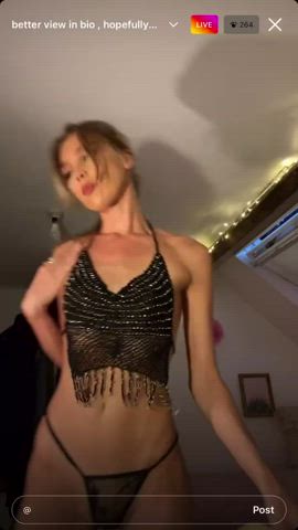 Big Nipples British Flashing Skinny Small Tits Tall gif