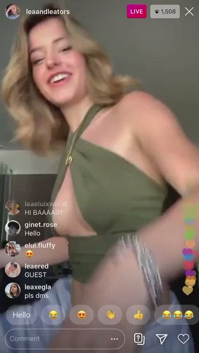 Blonde Nipslip TikTok gif