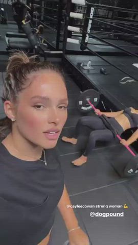 celebrity spandex workout gif