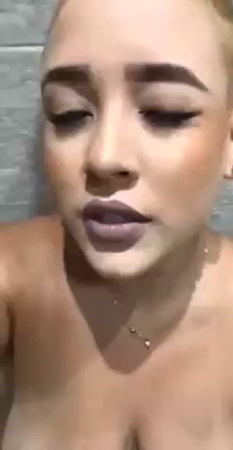 areolas bbw big tits fingering nipple piercing puerto rican short hair shower gif